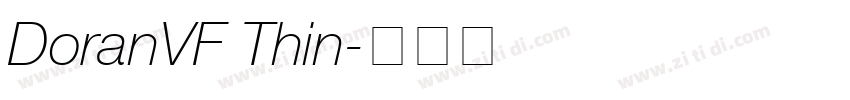 DoranVF Thin字体转换